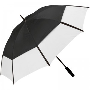 Duży, 62-calowy wiatroodporny parasol golfowy z dziurami