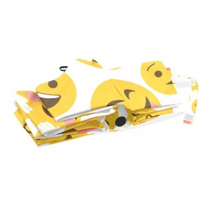 Wspaniałe tańsze niestandardowe drukowanie Emoji w pełni automatyczny parasol składany 3-krotnie